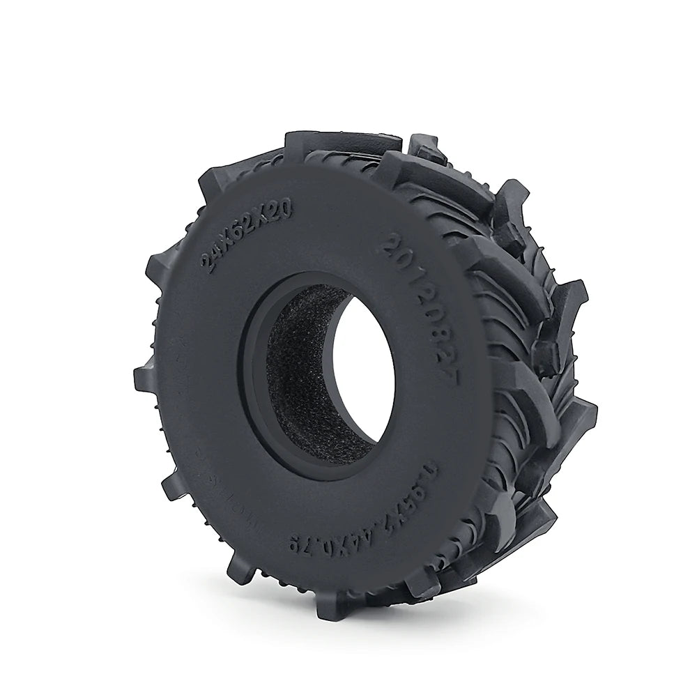 YEAHRUN 4Pcs 1.0inch Soft Rubber Wheel Tires 50/54/58/62/64/65mm for TRX-4M 1/18 Axial SCX24 1/24 RC Crawler Car Upgrade Parts