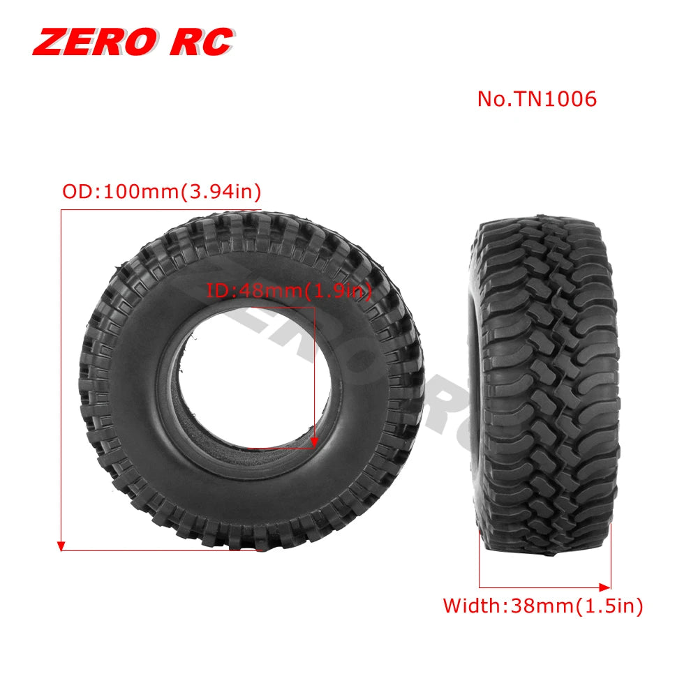 RC TRUCK 1.9" Rock Crawler Tires 90-117mm Tyre For 1/10 Off Road AXIAL SCX10 II III CAPRA TRAXXAS TRX-4 RGT MST RC4WD D90 WHEEL