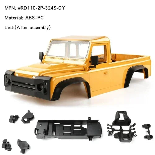 TRX-4 Simulation 324mm Wheelbase 2 Doors Pickup Truck Body Shell for 1/10 RC Crawler Car Traxxas TRX4 DEFENDER RD110 Parts