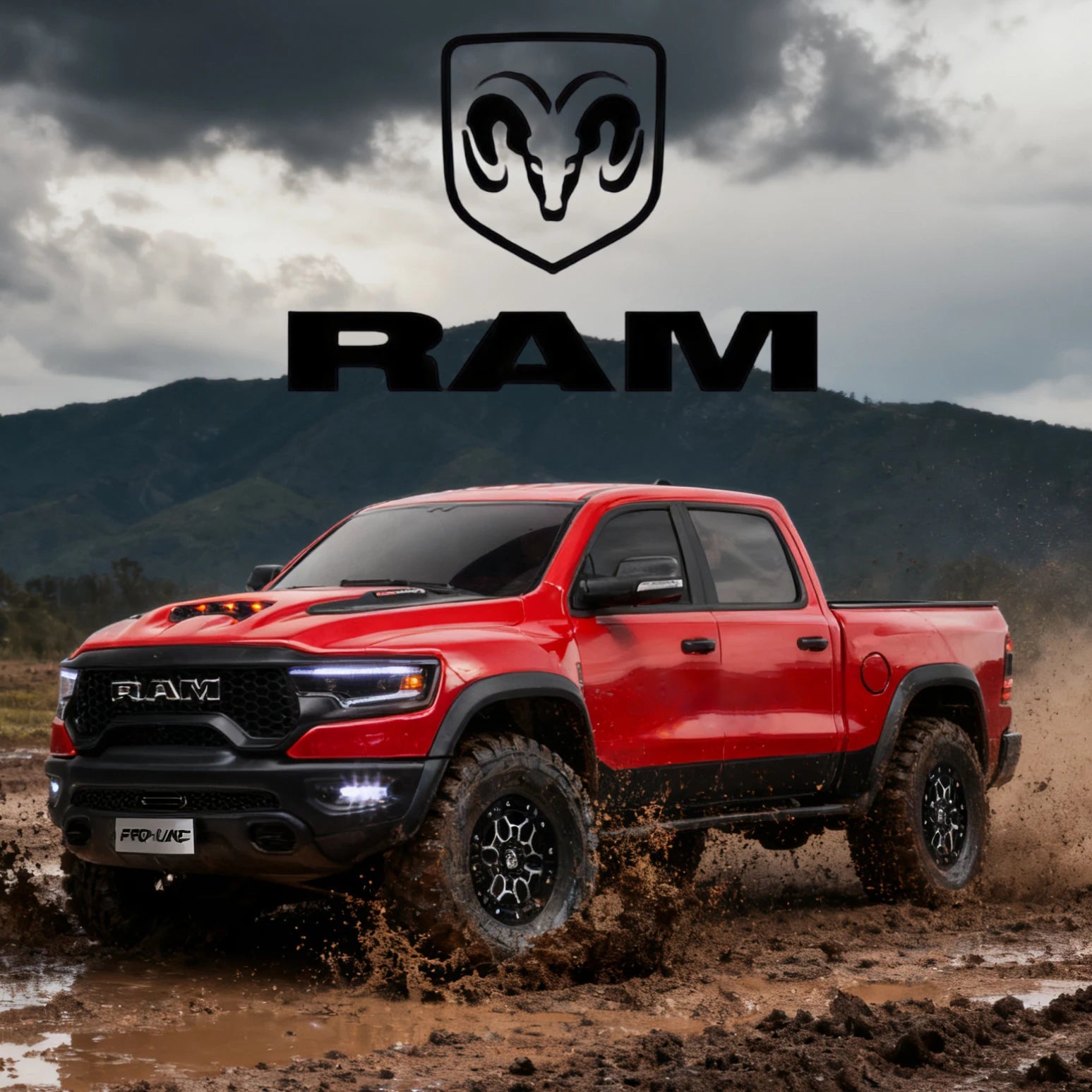 KM Rraction Tyrannosaurus RAM 1500 Simulation 1/8 Remote Control Electric Four-Wheel Drive Climbing Car Pickup Off-Road Vehicle