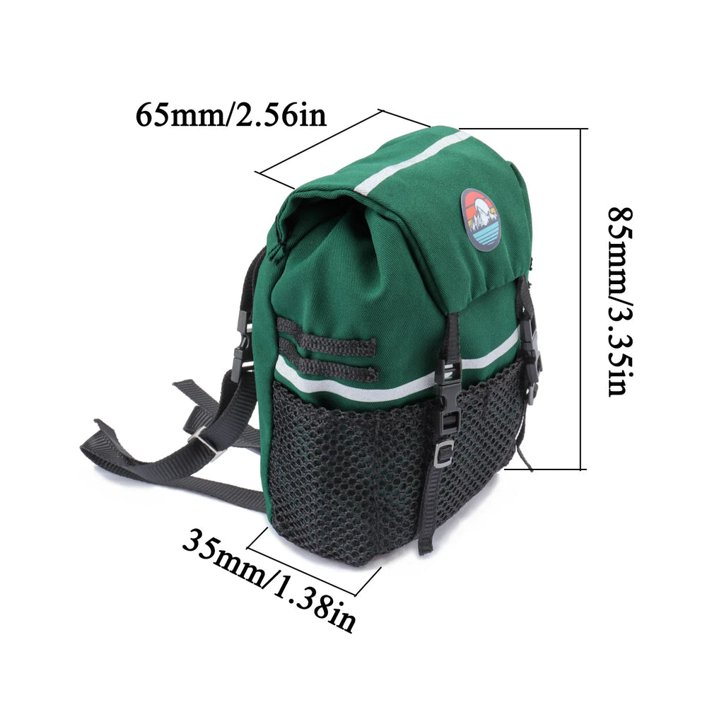 Simulation Backpack Shovel Storage Bag Luggage Bag Handbag Decoration for 1/8 1/10 RC Crawler Car Axial SCX10 Trax/as TRX4 D90