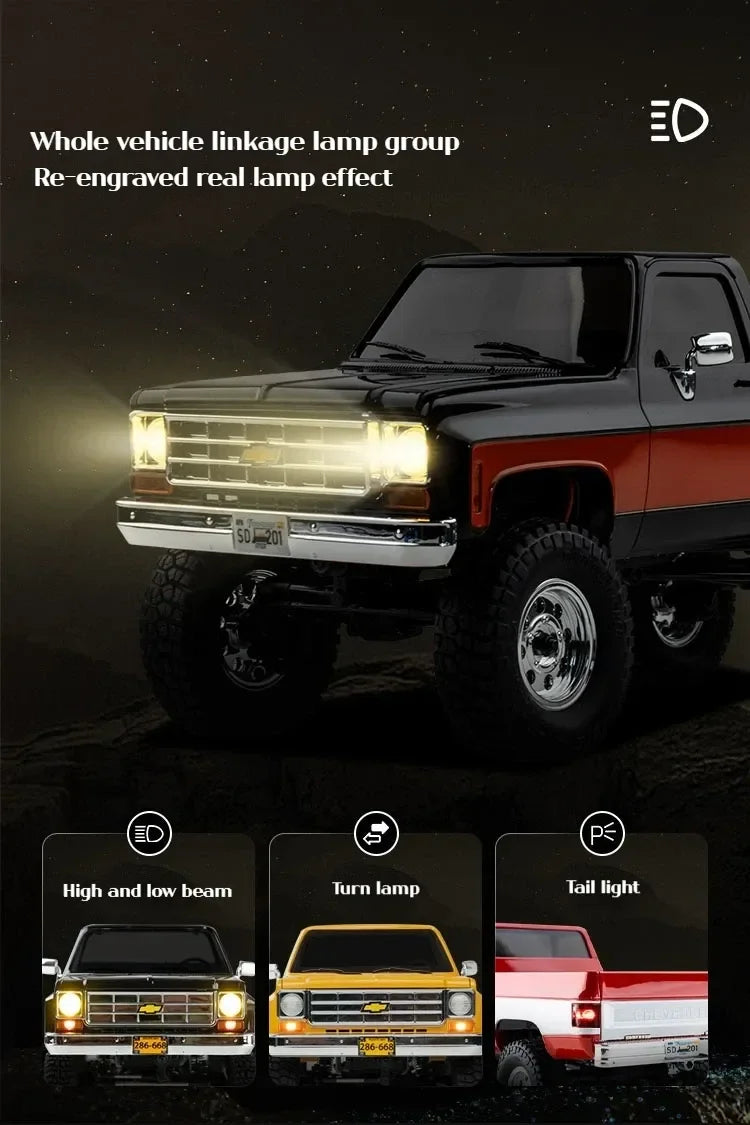 FMS FCX18 1:18 Chevrolet K10 Pickup Truck Officially Authorized Classic Retro Off-road Climbing RC Car Model RTR