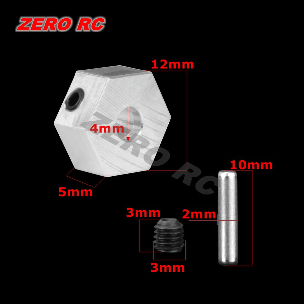 12mm Metal Wheel Hex Hub 5/6/7/8/9/10mm Offset Adapter For 1/10 1/12 HSP Wltoys AXIAL SCX10 II III CAPRA RGT FMS D90 RC Car Axle