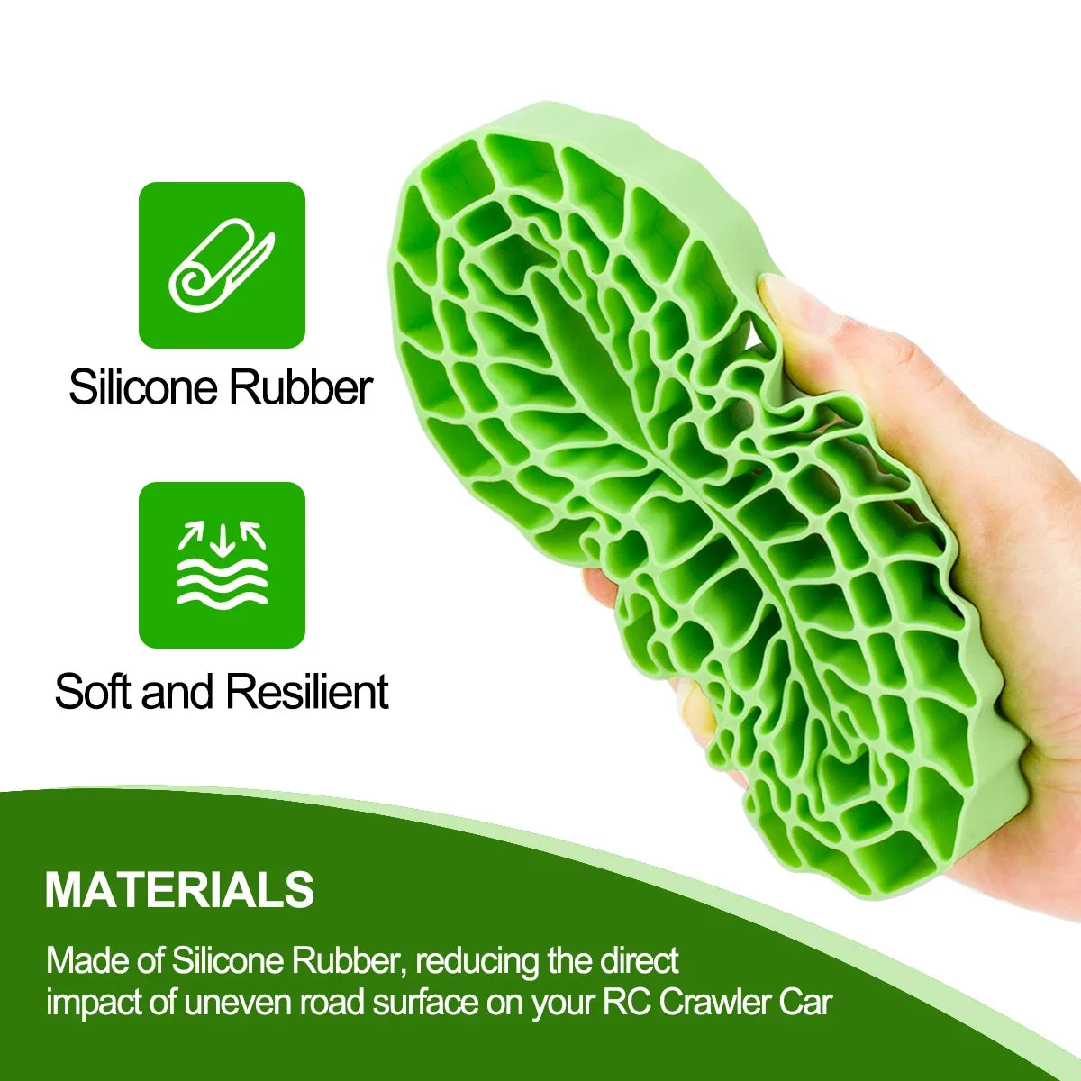 4PCS Waterproof 2.2" Silicone Rubber Insert Foam 125*45mm for 1/10 RC Crawler Car SCX10 Capra Wraith Upgrade Parts