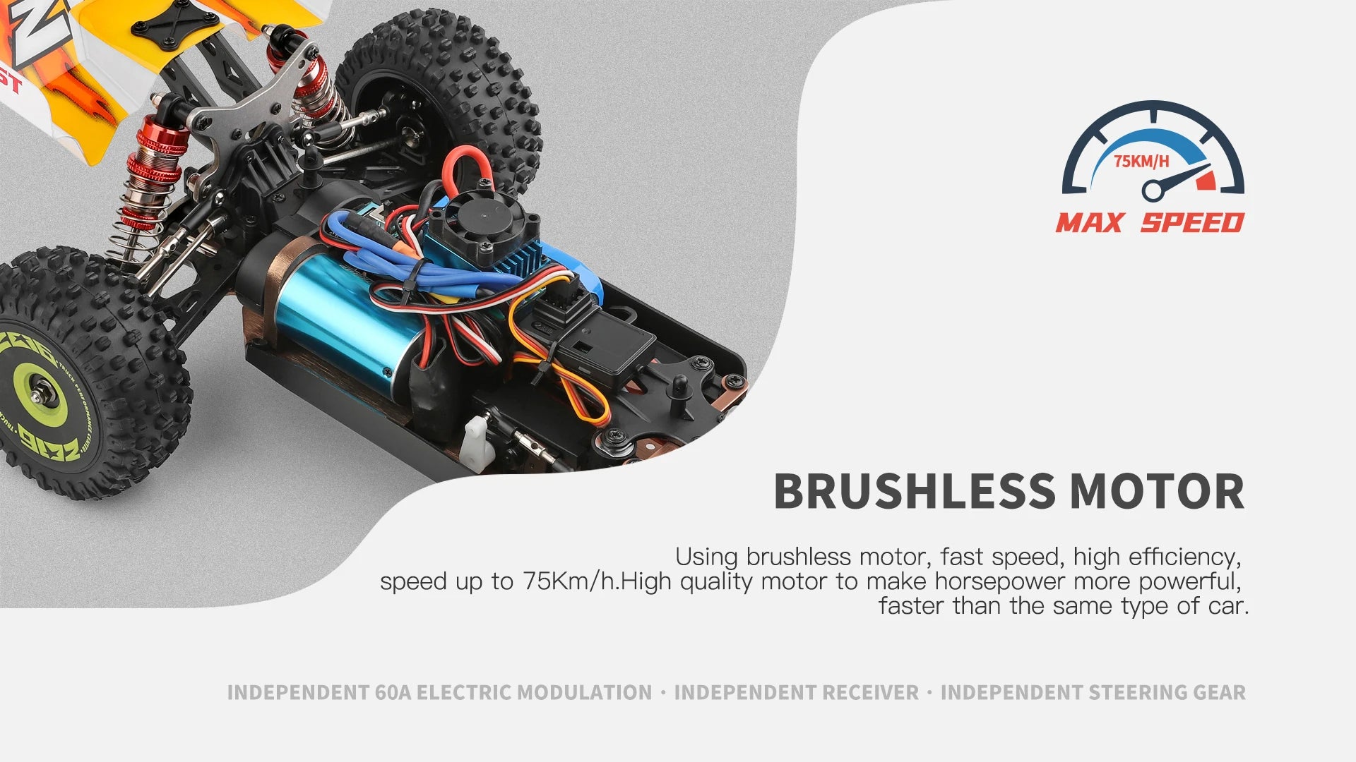 WLtoys 144010 V8 RC Car Brushless 1:14 75Km/H High Speed Metal 4WD Drive Off-Road 2.4G Transmitter 1/14 RC Racing Car  VS 144010