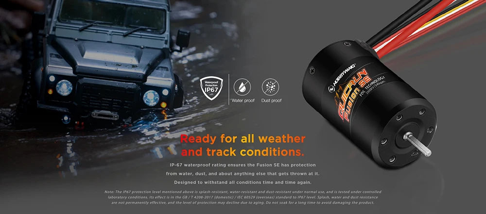 HOBBYWING QuicRun Fusion SE 40A 1800KV 1200KV Combined Motor ESC for 1/10 1/8 RC Model Car Crawler Accessories
