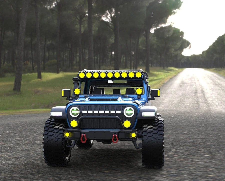 Maker Model CK5812 RC 1/7 Scale Electric 4WD Rock Crawler Truck Remote Control Two Speed Diff Lock Off Road Vehicle With LED Bar