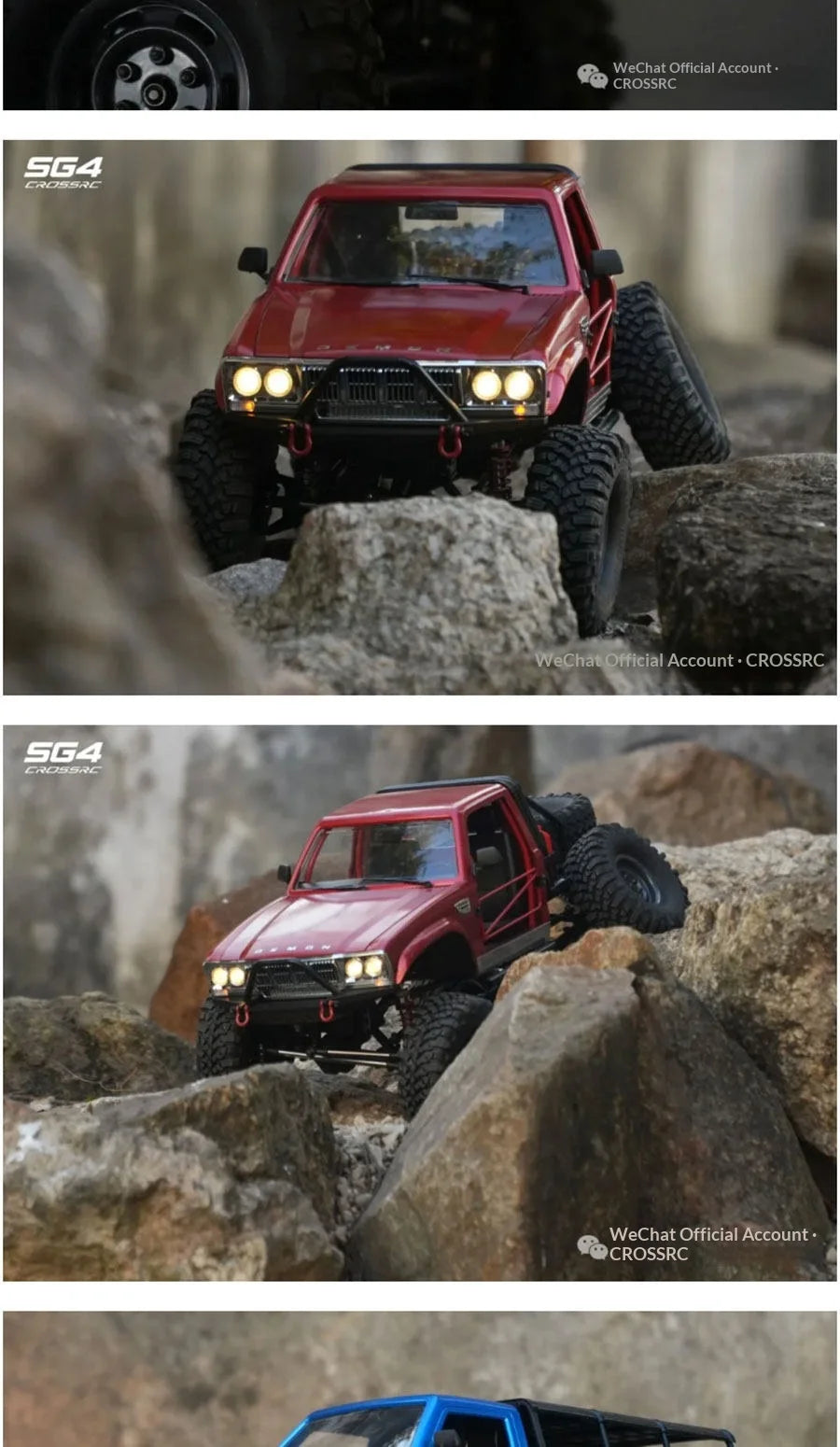 CROSSR Sg4 Half-Scale Sp4 Truck 1/10 Remote-Controlled Electric Four-Wheel-Drive Competitive Climbing Off-Road Vehicle Model