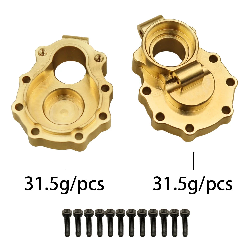 1/10 RC Crawler TRX-4 Brass Heavy Duty Counter Weight Set Portal Drive Axle Housing Bumper Mount TRX4 TRX6 Upgrade Parts