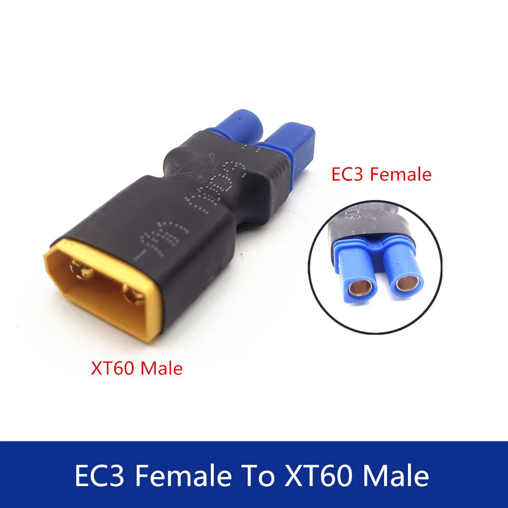 Adapter XT30 XT60 XT90 TRX T Plug Deans EC5 EC3 Female to Male HXT 4MM Connectors Plug RC Lipo Battery Control Parts DIY