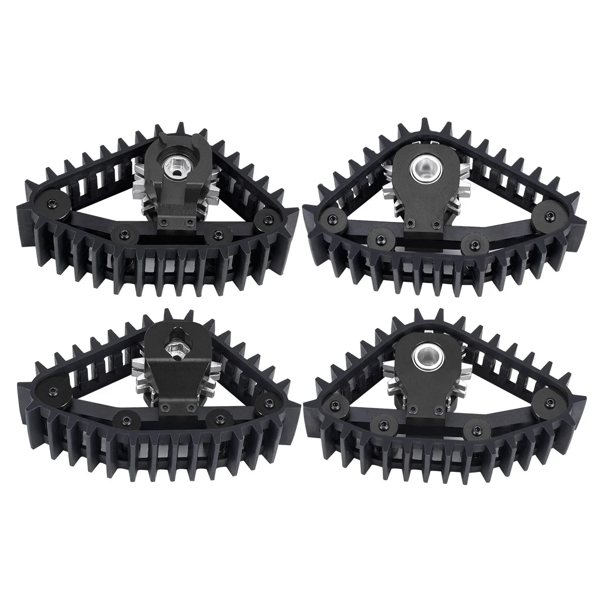 4Pcs Snow Tires Set for 1/18 RC Crawler - Simulate Carload Tracks, Sandmobile Conversion DIY Upgrade Parts Fit TRX4-M