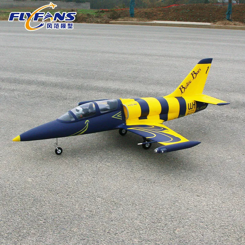 Flyfans L-39 Rc Airplane 64mm Edf Fixed Wing Jet With Retractable Landing Gear Navigation Lights 4s 6s Dual Power Hobby Aircraft