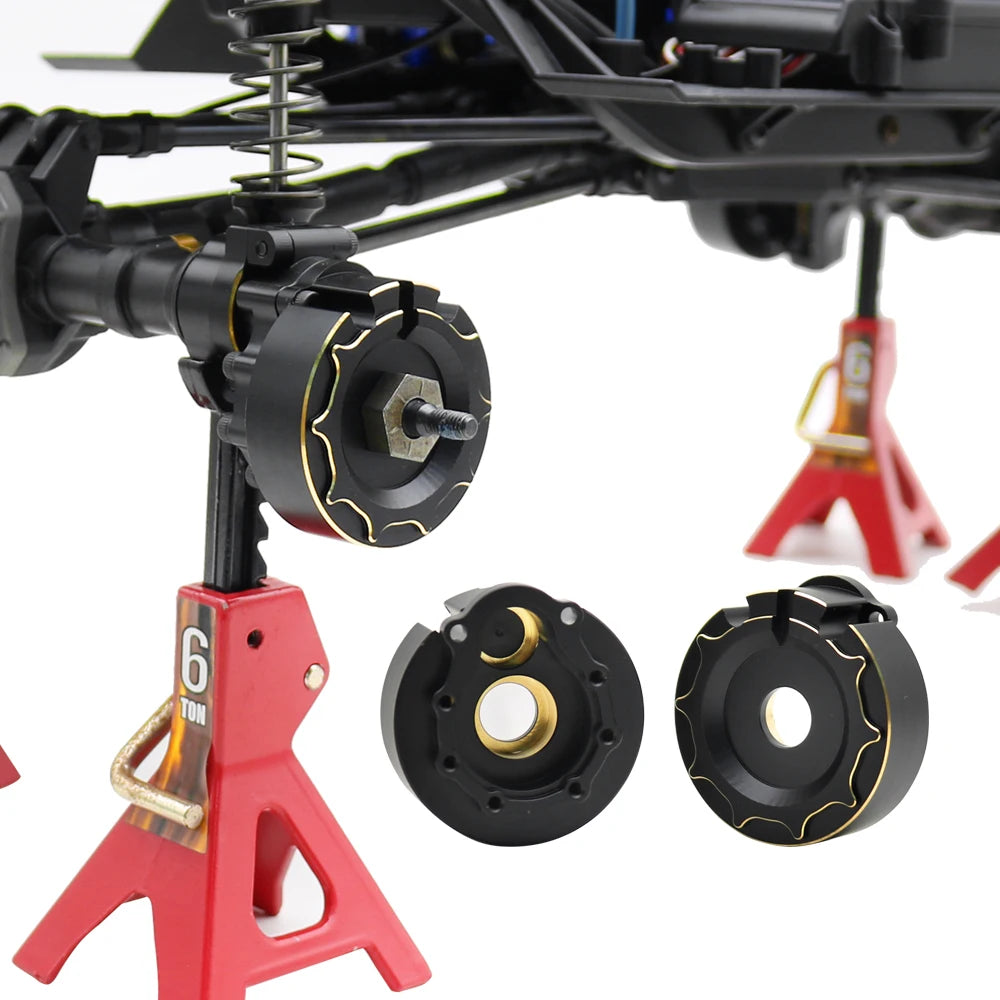 Portal Axle Housing Brass Black Steering Cup steering C Seat tie Rod Holder gear Cover servo Bracket For 1/10 Trx4 Trx6