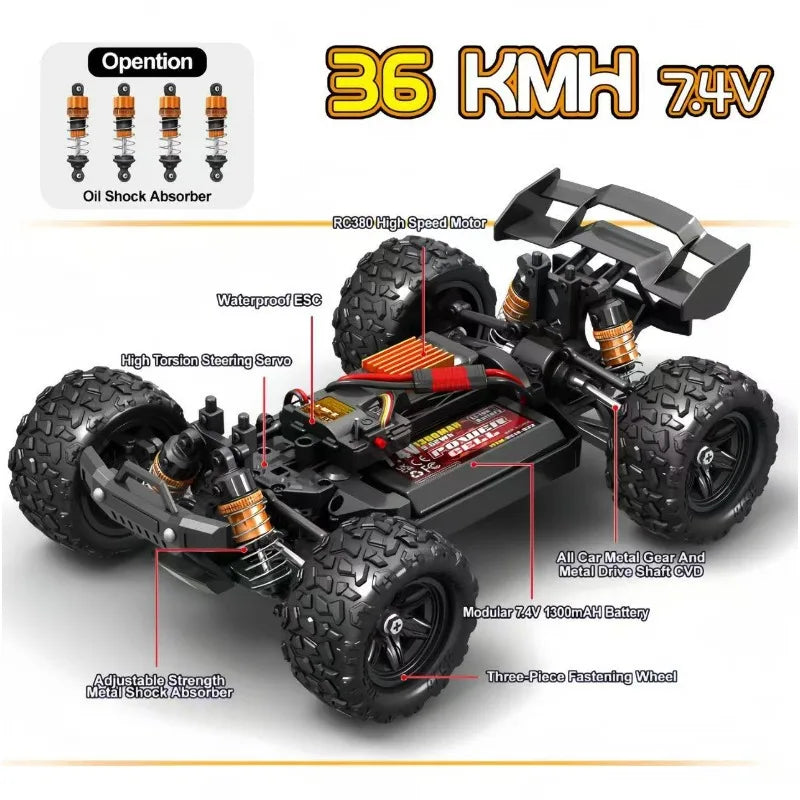 Cool Stuff Toy Car Funny Gift-1:18 High-speed 4WD Rc Truck,Remote Control Car,Climb Off-road Rc Cars,Monster Truck,Toys for Kids