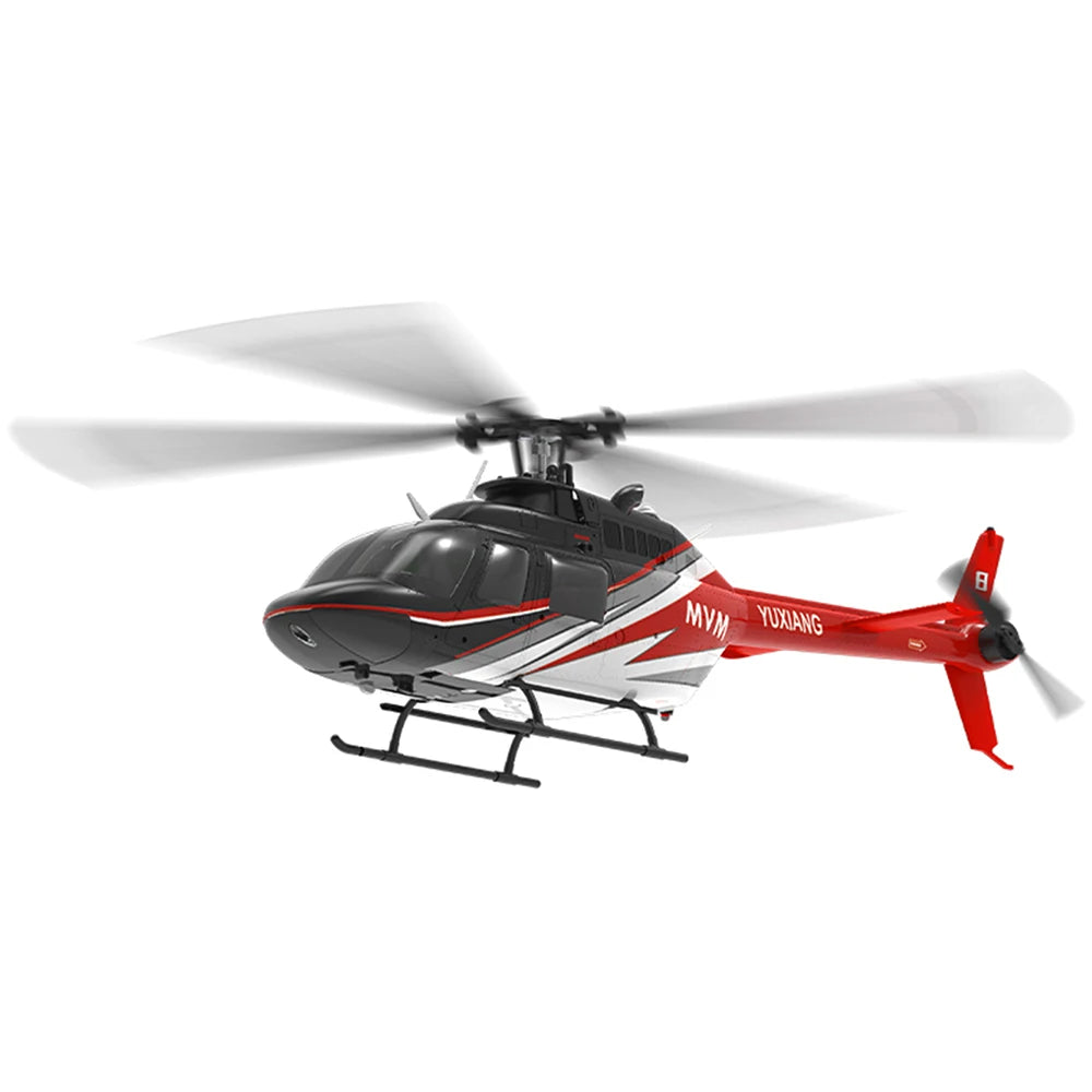 Original YUXIANG 2.4G 6CH Aileronless Bell-206 Helicopter Brushless Motor 6-Axis Gyro 120M Toys
