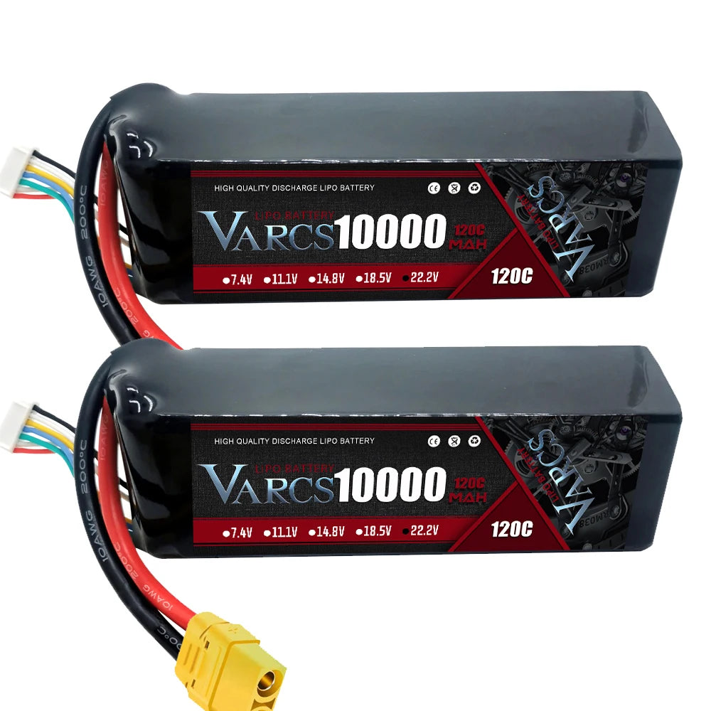 2PCS VARCS 7.4V 7.6V 11.4V 11.1V 15.2V 14.8V 22.2V 2S 3S 4S 6S 5200Mah 6300Mah 6500mAh 6200mAh 6750mAh 8000mAh 7000mAh 10000mah