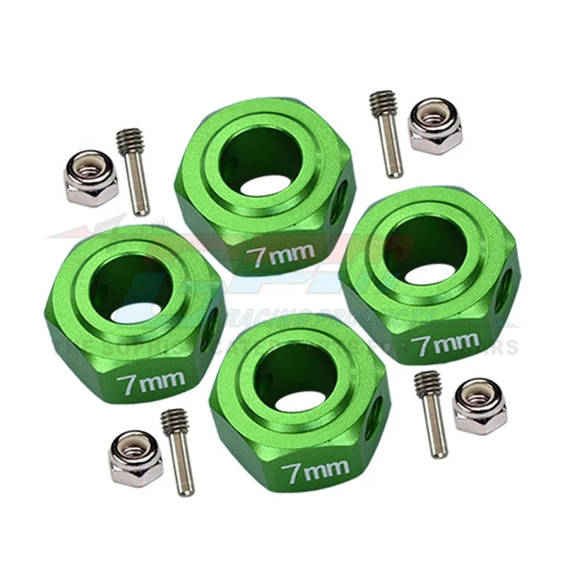 GPM for ARRMA 1/10 GRANITE SENTON BIG ROCK VORTEKS 3S Metal Alloy 12mm Hex 7MM Thickness Wheel Hub Adapter AR310779 AR310871