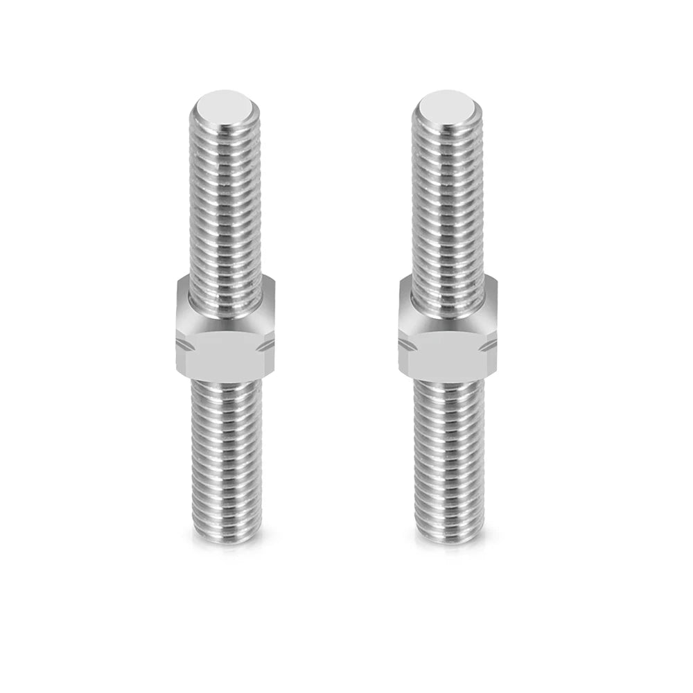 AXSPEED 1Pair Titanium Alloy M3 Left and Right Thread Dual Head Threaded Bar Double End Thread Rod Stud Bolt 14-50mm