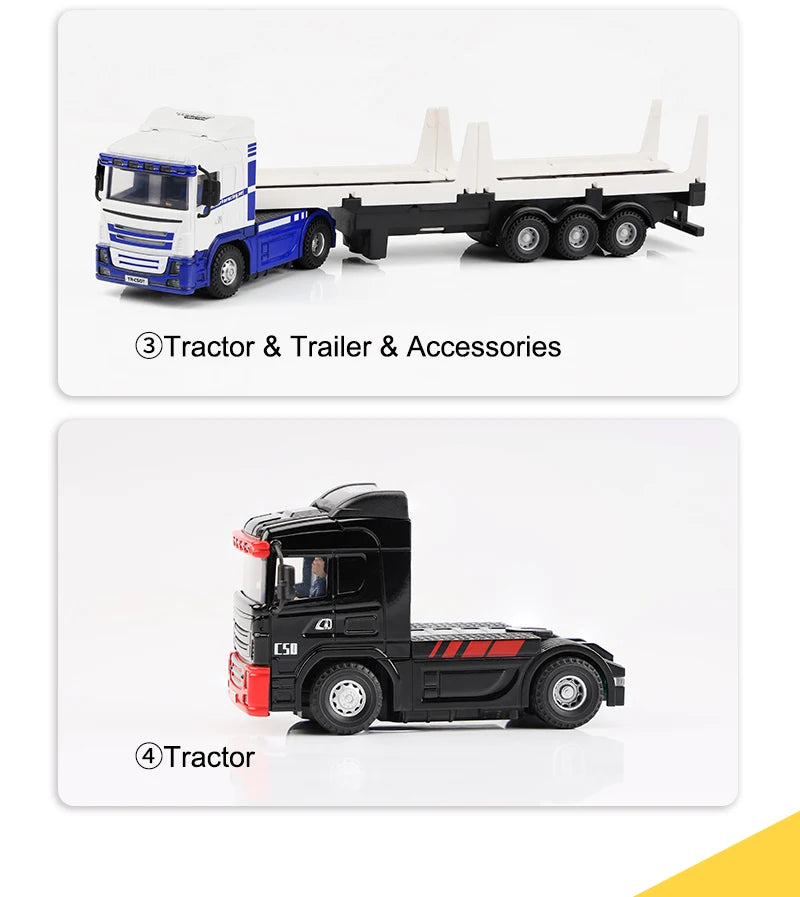 Turbo Racing C50-T 1:76 C50 Remote Control Truck Simulated Vehicle Lights and Horn RTR Version Toy Car