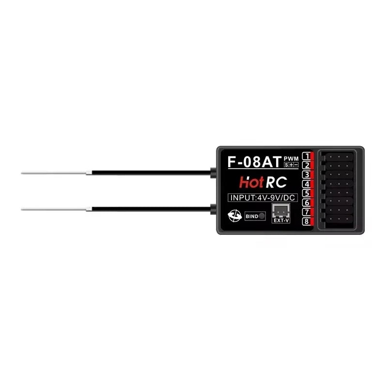 HOTRC 2.4Ghz F-04A F-06A F-08A F-01A F-04AT F-06AT F-08AT F-01AT with Gyro Light 4/6/8Ch Receiver for Hotrc Transmitter RC Parts