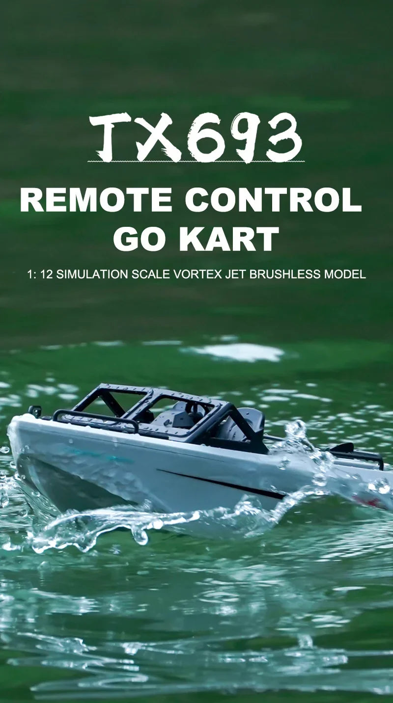 THELINK TX 693 Rc Boat 2.4G 1/12 Powerful Brushless Motor Long Range Wireless Electric Remote Control Fast Boat Model Toys Boys