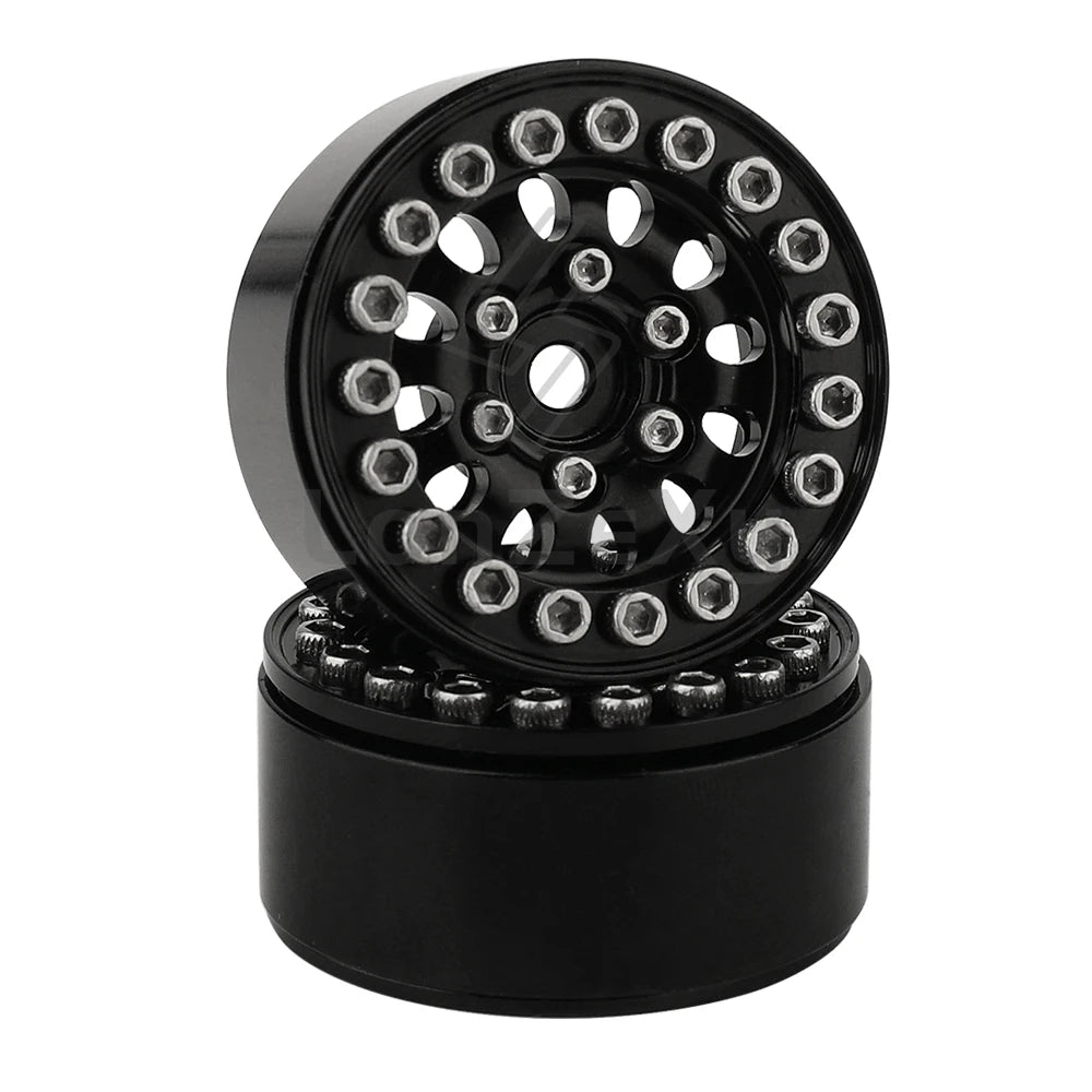Aluminum Alloy 1.0 Inch Beadlock Wheel Hub Rims for RC Crawler Car 1/24 Axial SCX24 AX24 FCX24 1/18 TRX4M Metal Upgrade Parts