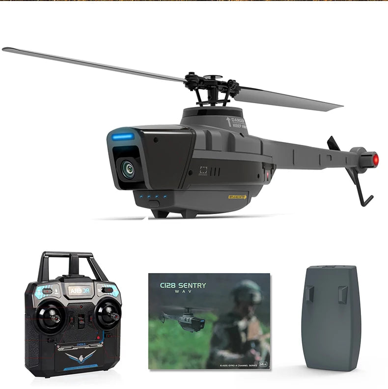 C127 C128 RC Helicopter 2.4G 6-Axis Gyro 4CH 720P Camera Altitude Hold Optical Flow FPV RC Helicopter Toys VS C127 AI Brushless