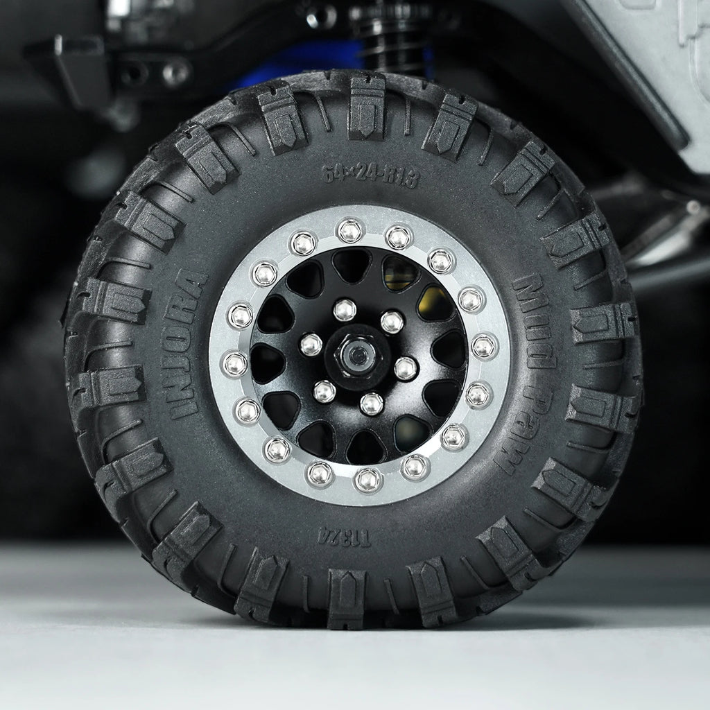 INJORA 1.3" Aluminium Beadlock Wheels for 1/24 1/18 RC Crawler (W1311)