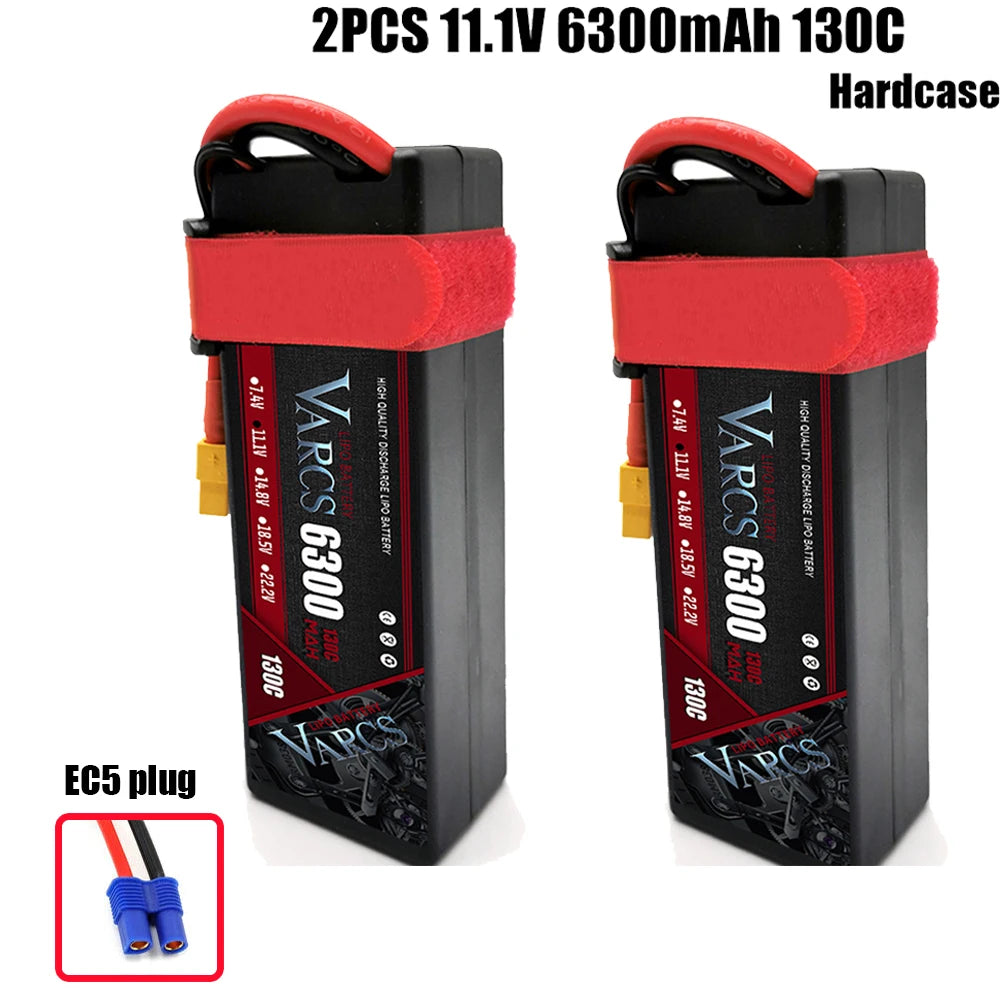 VARCS Lipo 3S 4S Lipo 14.8V 15.2V 11.1V 11.4V Battery 6500mah 7000mah  8400mah 9200mah 10000mah 6200ma 5200mah XT90 EC5 RC Car