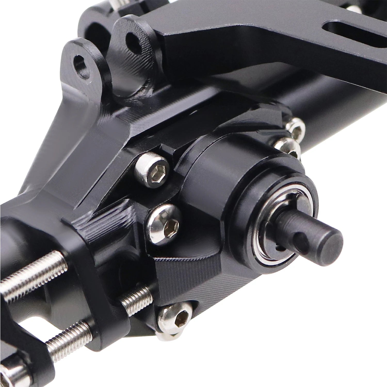 CNC Aluminum H10 Front Rear Straight Axle Set Complete Axles For 1/10 RC Crawler Car Vanquish H10 Optic Upgrade Parts