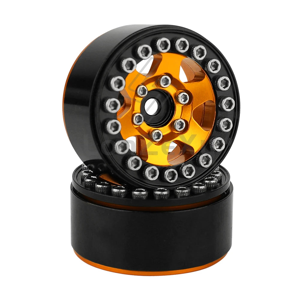 Aluminum Alloy 1.0 Inch Beadlock Wheel Hub Rims for RC Crawler Car 1/24 Axial SCX24 AX24 FCX24 1/18 TRX4M Metal Upgrade Parts