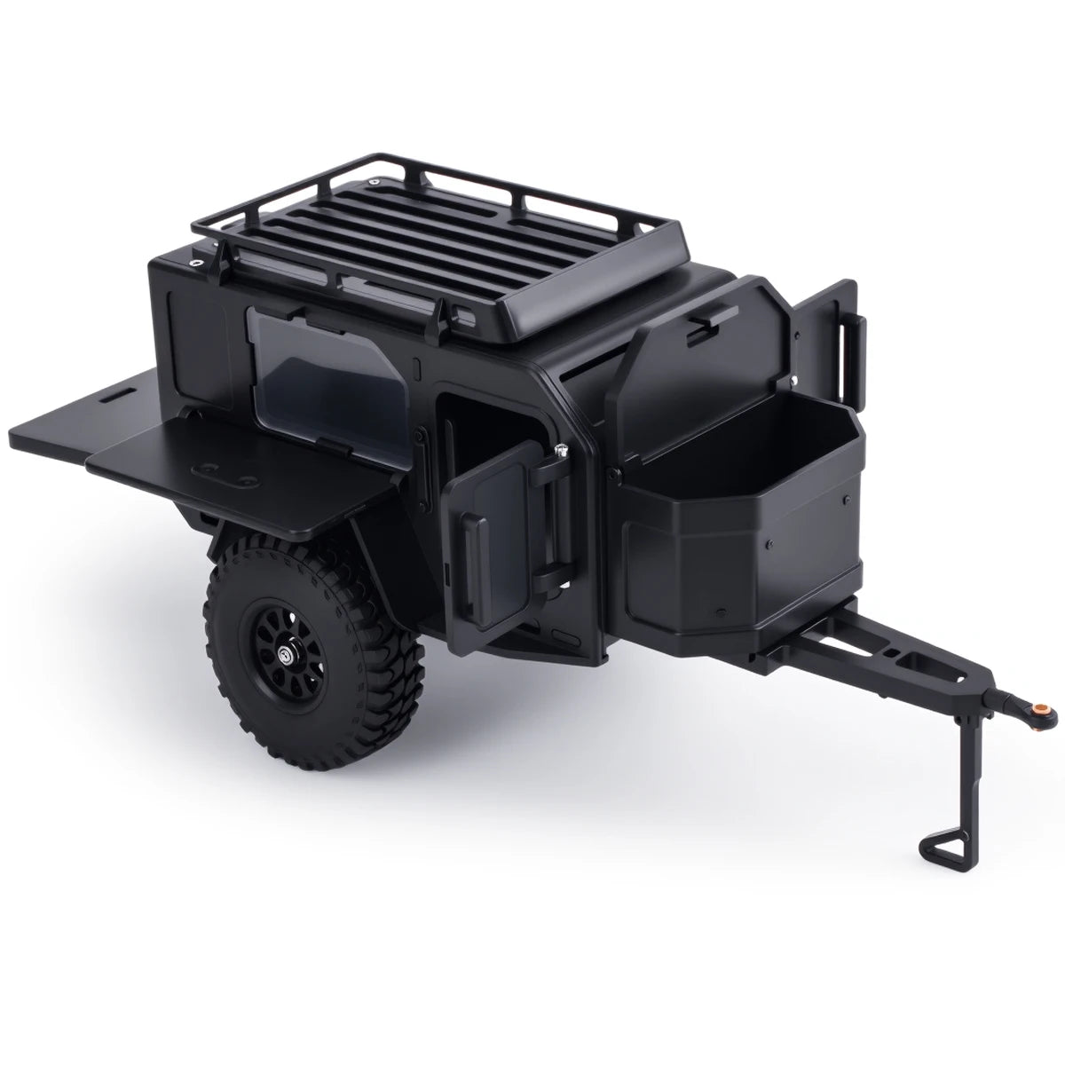 Plastic Off-Road Camping Trailer Motorhome RV Trailers with Stickers for 1/18 1/24 RC Crawler TRX4M SCX24 Decorative Parts