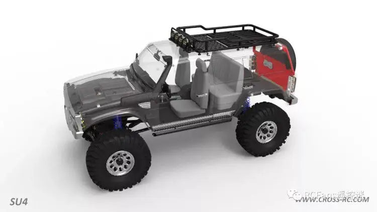 Crorc Su4 1/10 Four-Wheel Drive Rc Car Simulation Remote Control Electric Hard Shell Climbing Off Road Vehicle Model Toy Gift