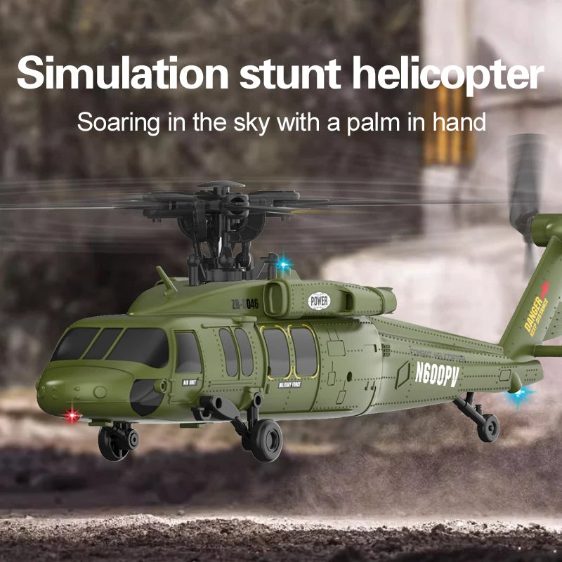 K200 UH-60 Simulation Black-Hawkk 6CH RC Helicopter 2.4G Aerobatic Remote Control  Altitude Hold & Optical Flow Positioning RTF