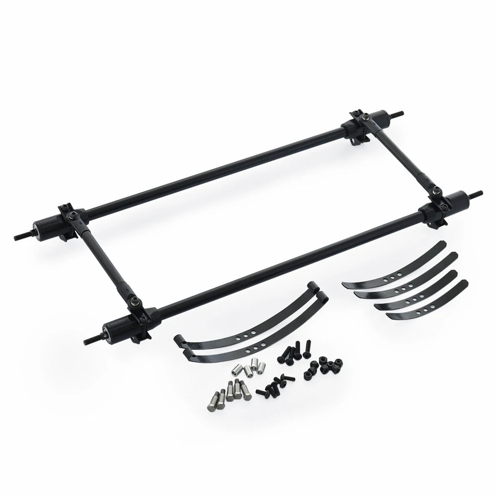 1/10 Dual Axle Metal Truck Trailer for RC Crawler SCX10 II III 90046 TRX4 TRX6 TF2 D90 CC01 RGT 86100 Redcat GEN8 YIKONG 4082