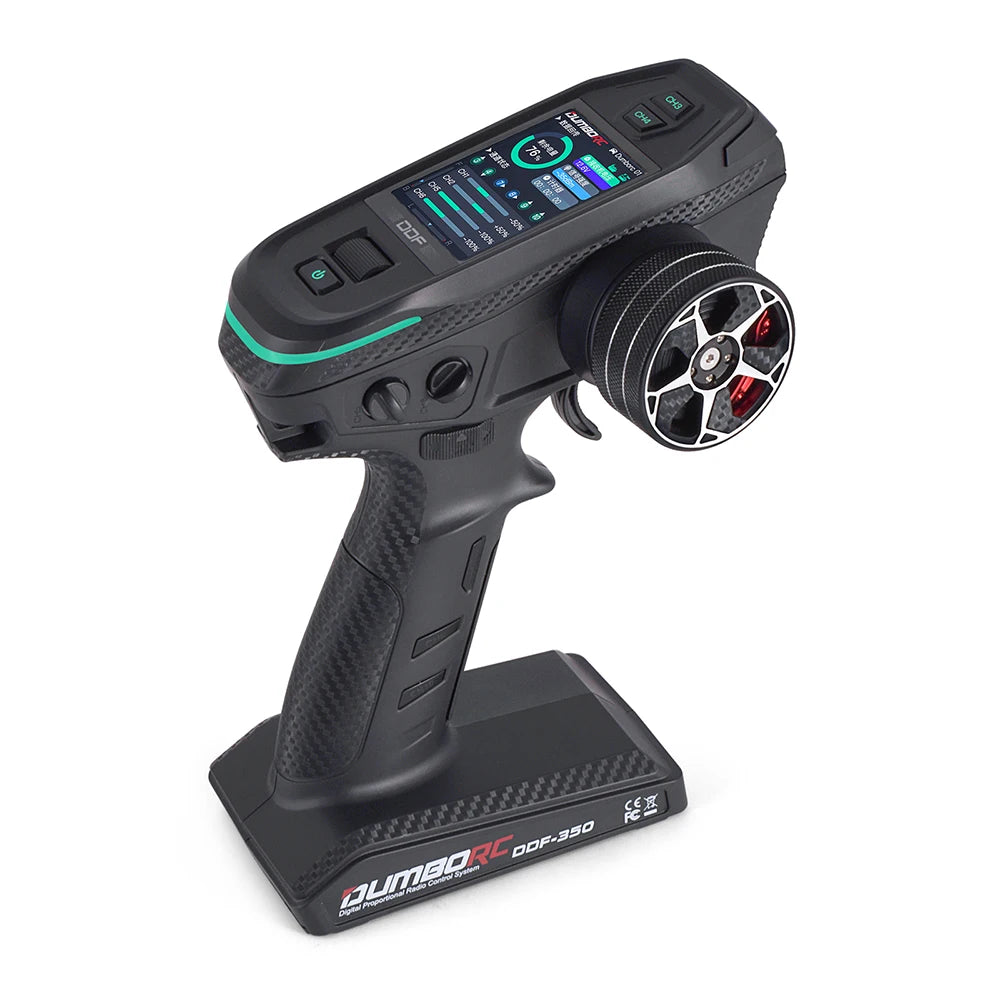 DUMBORC DDF-350 Transmitter with Receiver 2.4G 10CH Digital Radio Remote Controller for RC Car Boat Tank LCD FHSS System