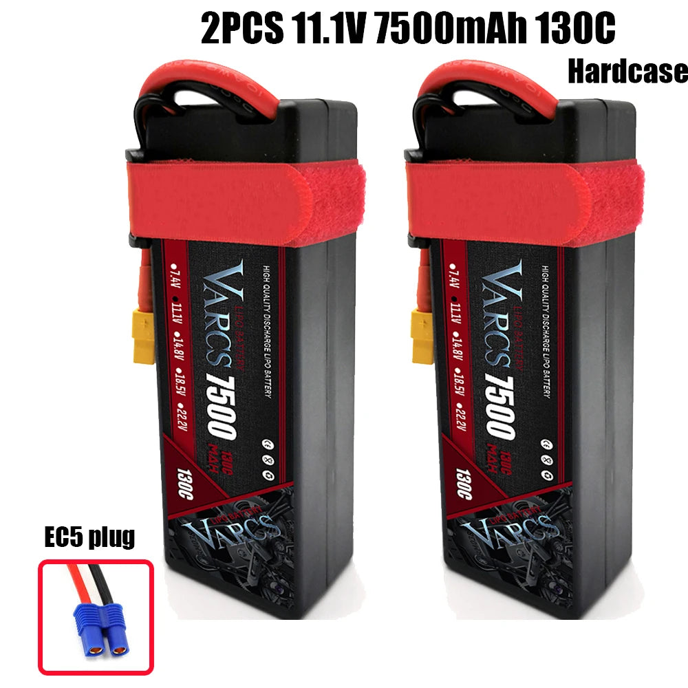 VARCS Lipo 3S 4S Lipo 14.8V 15.2V 11.1V 11.4V Battery 6500mah 7000mah  8400mah 9200mah 10000mah 6200ma 5200mah XT90 EC5 RC Car