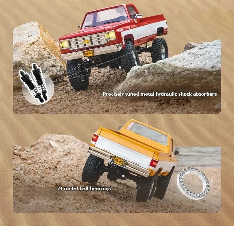 FMS FCX18 1:18 Chevrolet K10 Pickup Truck Officially Authorized Classic Retro Off-road Climbing RC Car Model RTR