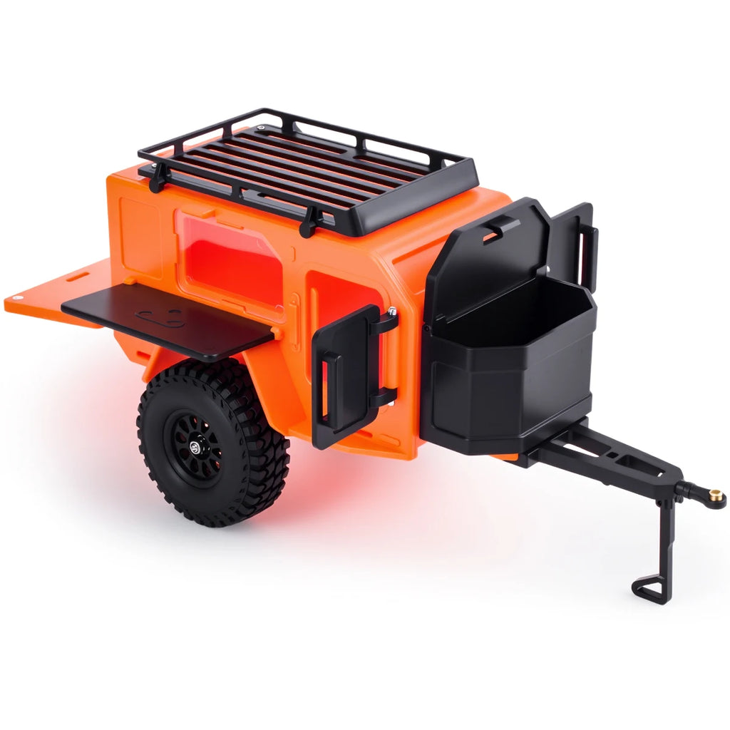 Plastic Off-Road Camping Trailer Motorhome RV Trailers with Stickers for 1/18 1/24 RC Crawler TRX4M SCX24 Decorative Parts