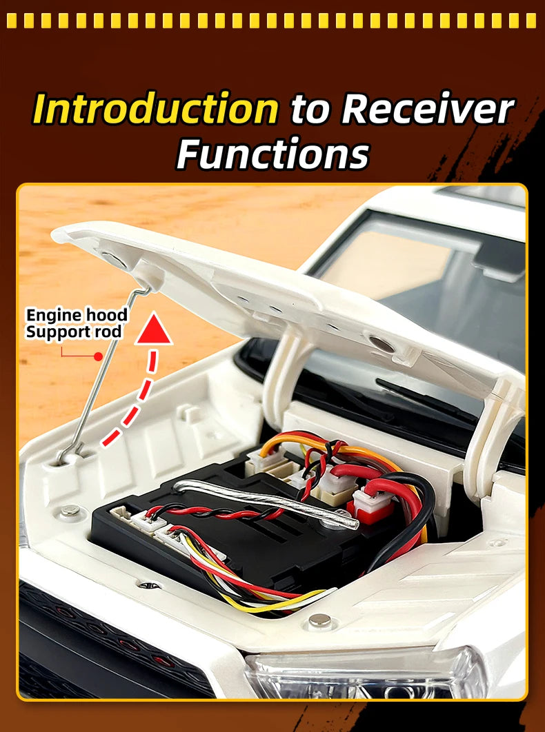 1/18 RC Car 2.4G Remote Control Crawler 4WD Off-Road Climbing Alloy Simulation Model with LED Lights Vehicle Toys HG4-209