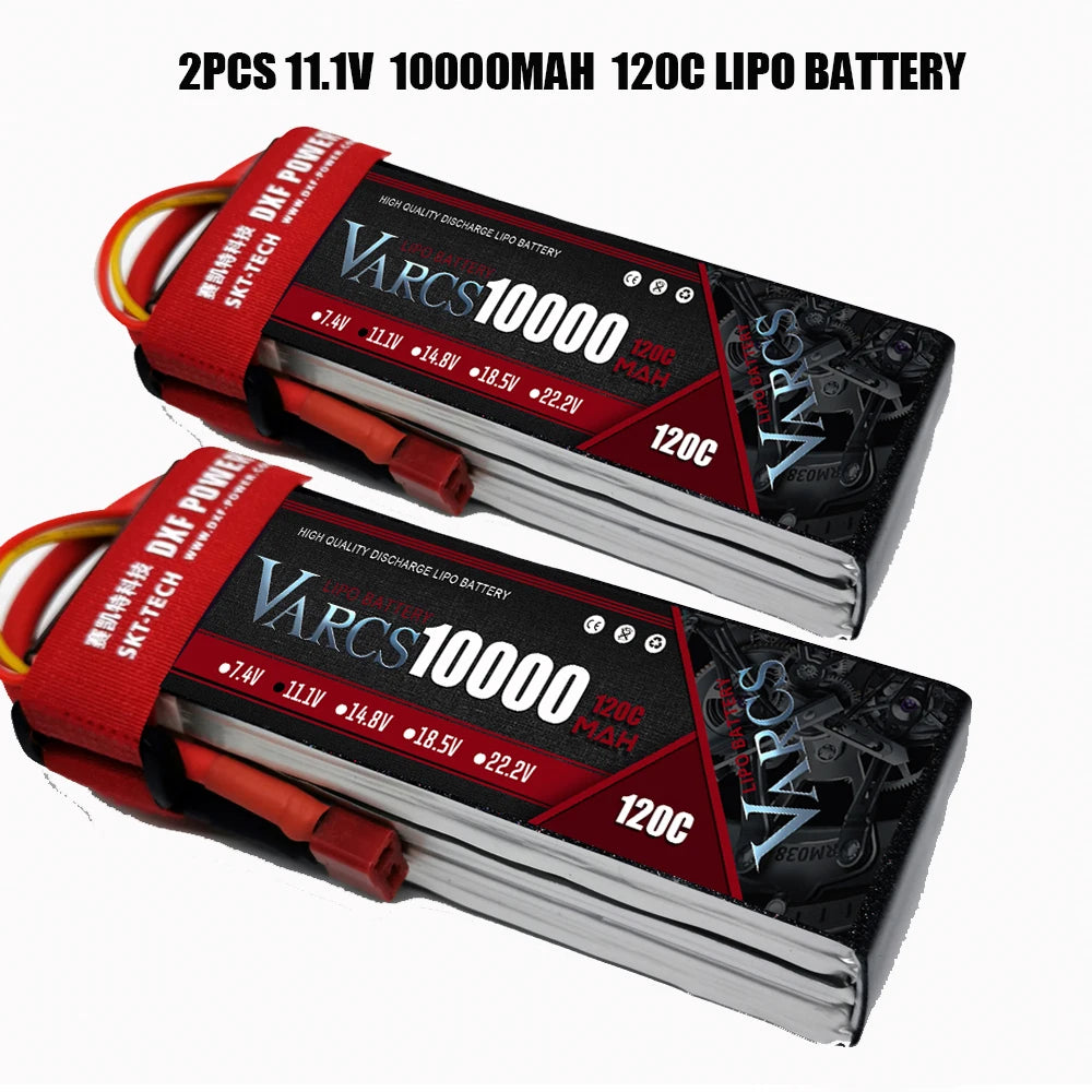 2PCS VARCS 7.4V 7.6V 11.4V 11.1V 15.2V 14.8V 22.2V 2S 3S 4S 6S 5200Mah 6300Mah 6500mAh 6200mAh 6750mAh 8000mAh 7000mAh 10000mah