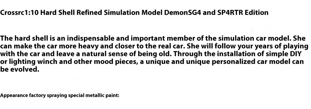 Crossrc Demon Sg4/Sp4 1/10 Rc Car Climbing Car Remote Control Vehicle Simulation Off-Road Vehicle Model Rtr/Kit Model Toy Gift