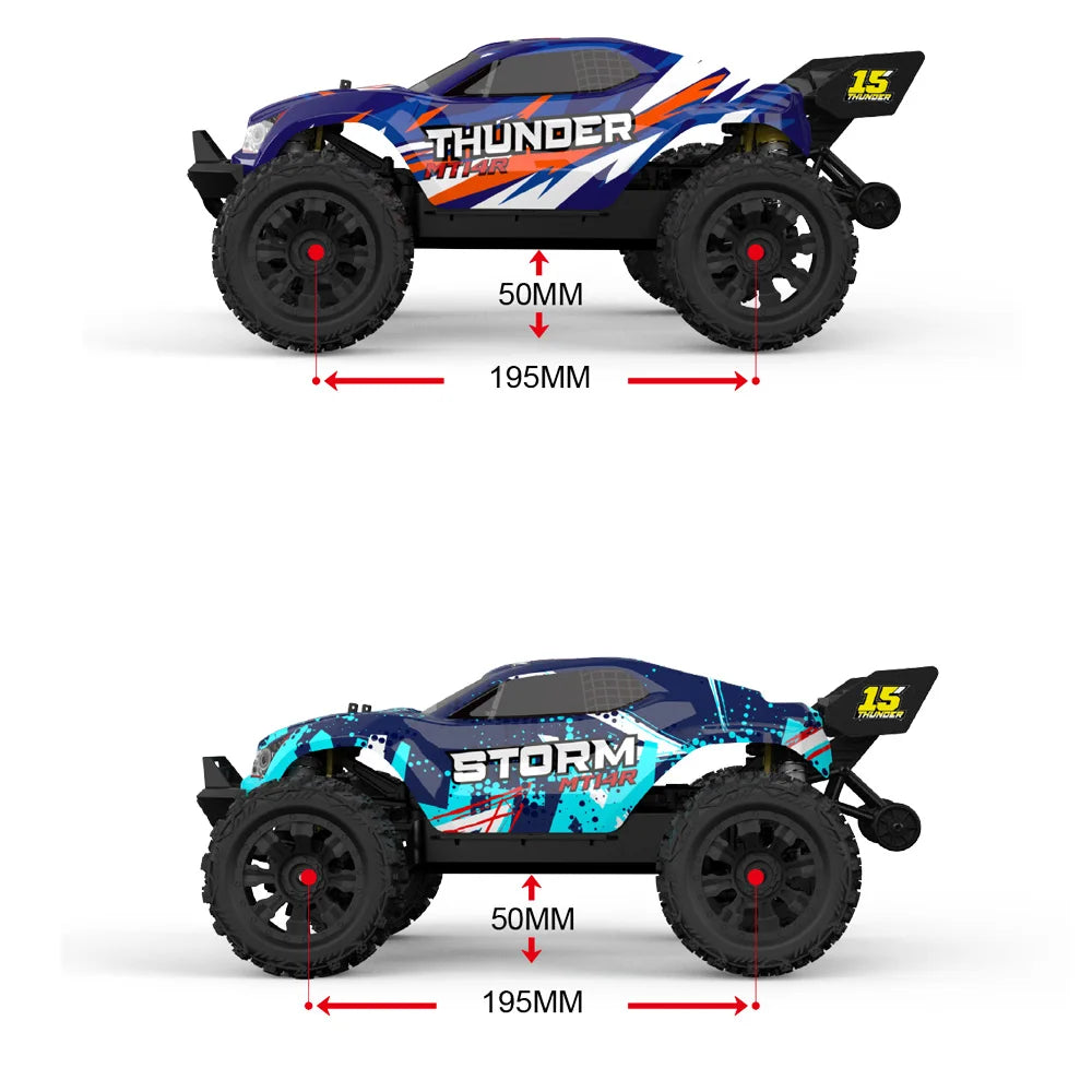 JIUSI 1:14 High Speed Rc Off-road Car 4WD 80KM/H Brushless motor 3S Remote Control Drift Racing Cars Toys For Childrens Gift