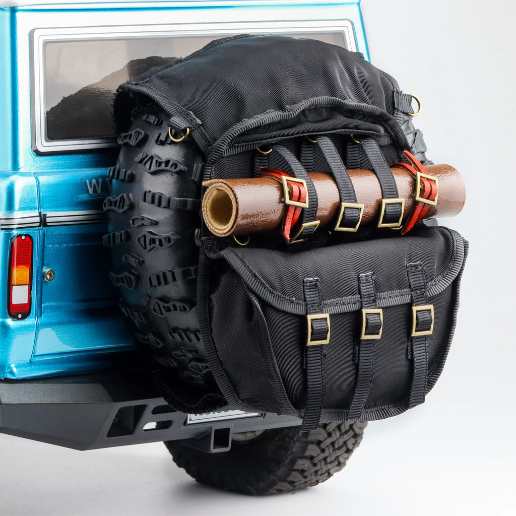 1.9inch 2.2inch Simulation Spare Tire Backpack Decoration Wheel Tires Storage Bags for 1/8 1/10 RC Crawler Car