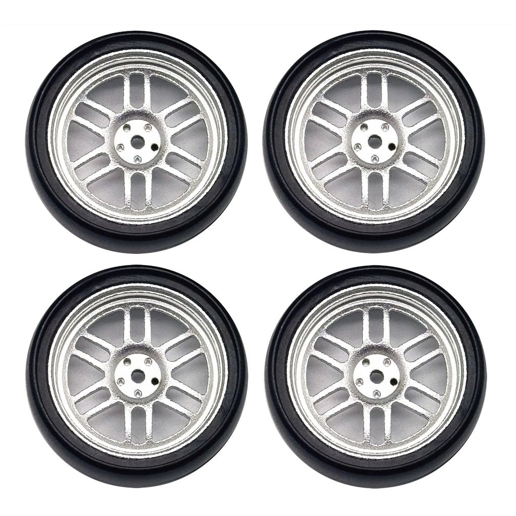 1:18 LDRC LD1801 LD1802 LD1803 LD1804 A01 A02 A86 4pcs Metal 32mm RC Hard Drift Tire Wheel Hard Tyre 1/18 RC Car Upgrade Parts