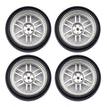 1:18 LDRC LD1801 LD1802 LD1803 LD1804 A01 A02 A86 4pcs Metal 32mm RC Hard Drift Tire Wheel Hard Tyre 1/18 RC Car Upgrade Parts