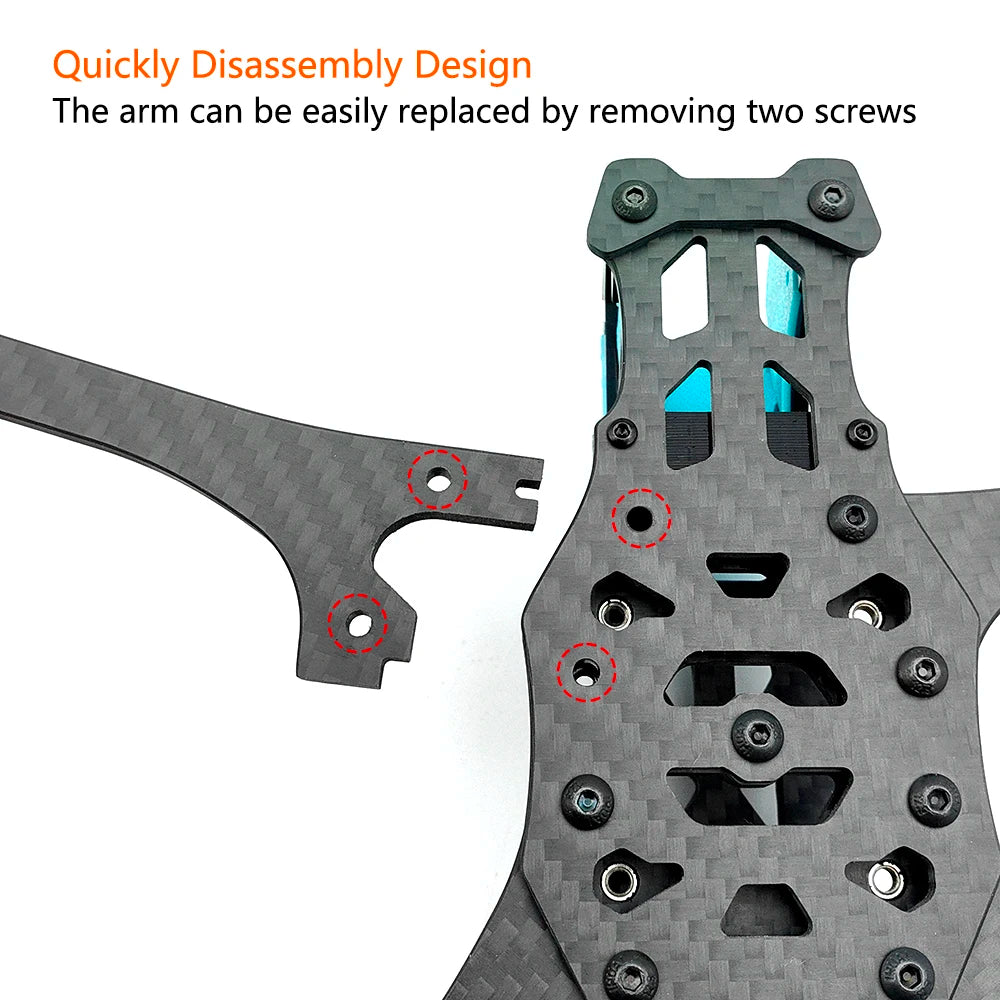 PhiSital Mark5 O4 Pro FPV Frame Kit  X/DC Vesion 5inch Carbon Fiber Quadcopter Racing Drone for RC freestyle DIY parts