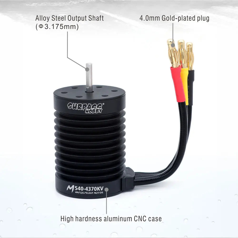 SURPASS HOBBY M540 M3650 M3660 Combo Waterproof Brushless Motor 3500/4200KV w/M45A/60A ESC for 1/10 1/12 RC Car Traxxas Off-Road