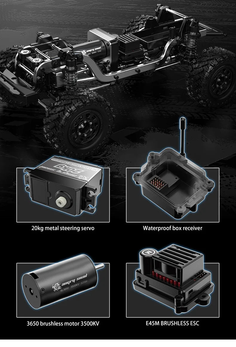 MJX H12Y+ Silver Climbing RC Car Toy 1:12 Scale Electric Off-Road Vehicle Model Remote Control Car Professional Off-Road  H12Y
