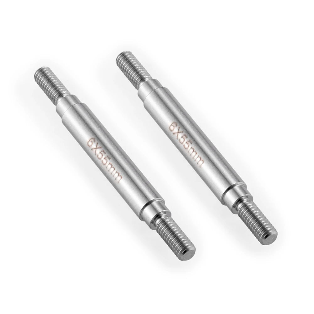 YEAHRUN 2Pcs Stainless Steel Linkage Set Link Rod M4 6x50-155mm for Axial SCX10 II 90046 TRX-4 D90 1/10 RC Car Upgrade Parts